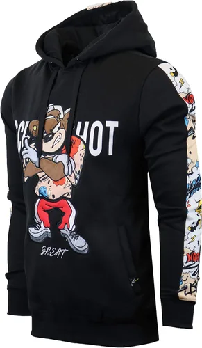 Vista 7 de Screenshot - Sudadera con capucha de forro polar para hombre, estilo urbano H11052-H.gris