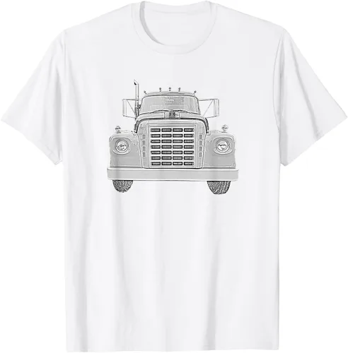 Vista 86 de Camiseta clásica de camión pesado International Harvester IH Loadstar, Negro, S