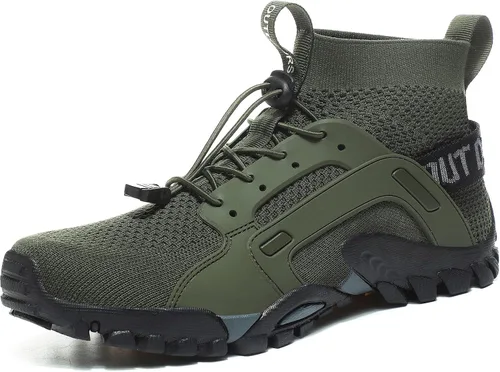 Vista 4 de Botas de senderismo impermeables para hombre, zapatos de senderismo de aventura transpirables para montañismo al aire libre, juego de pesca, zapatos