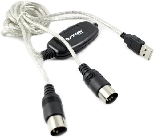 Vista 4 de SANOXY Convertidor de cable USB MIDI PC a teclado de música ventana Win Vista XP, Mac