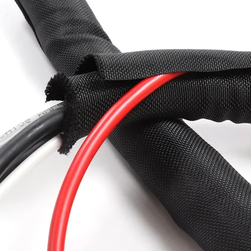 Vista 16 de Tubo de alambre trenzado autoenvolvente de automóvil de 1-1/8 pulgadas, 26 pies, ligero, flexible y de repuesto para telar de cableado de arnés