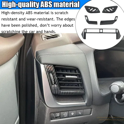 Vista 6 de Accesorios interiores personalizados para Nissan Rogue 2021 2022 2023, cubierta de salida de aire acondicionado ABS, cubierta de marco, cubierta