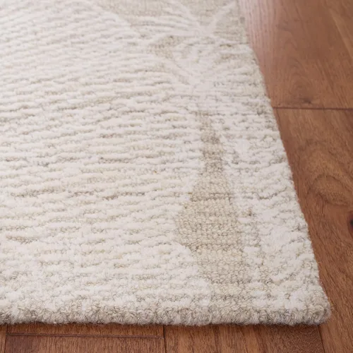 Vista 3 de SAFAVIEH Metro Collection - Alfombra de pasillo de 2 pies 3 pulgadas x 9 pies, beige y marfil, lana botánica hecha a mano, ideal para zonas de alto
