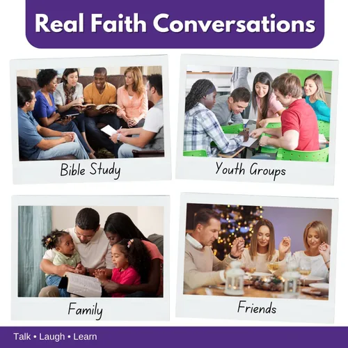 Vista 5 de ? WORD TEASERS Iniciadores de conversación basados en la fe - Juego de trivia bíblica que provocan el pensamiento para familias, juegos de la Biblia