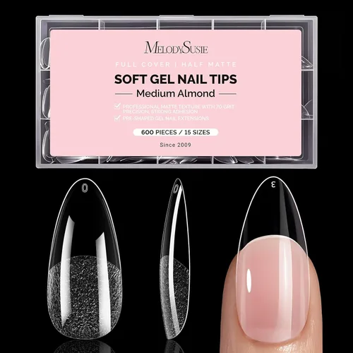 Vista 26 de MelodySusie Puntas de uñas cuadradas extralargas en X, 600 unidades, 12 tamaños, acrílico transparente, uñas a presión para extensiones de bricolaje