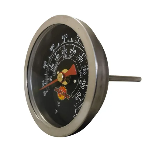 Vista 5 de Termómetro para parrilla de barbacoa de cara negra, 50F-900F, rango de alta temperatura, resistente calidad premium, termo para ahumador de 2