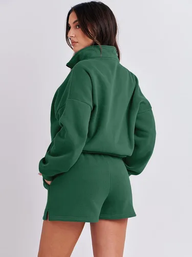 Vista 5 de ANRABESS Conjunto de dos piezas para mujer, conjunto de manga larga para gimnasio, ropa de moda de primavera 2024