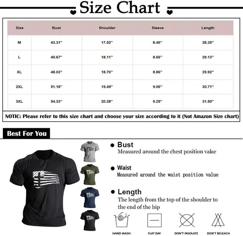 Vista 3 de Camisetas patrióticas del 4 de julio para hombre, camisetas gráficas de la bandera estadounidense, camisetas de manga corta y cuello redondo