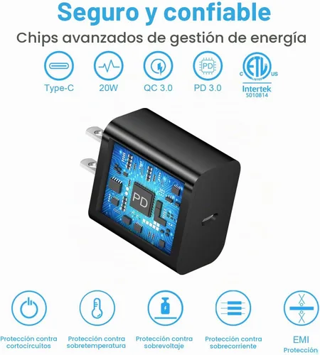 Vista 2 de Cargador extra largo de 10 pies para iPhone 14, 13, 12, carga rápida, paquete de 2 cargadores súper rápidos de 20 W con cable de carga rápida largo