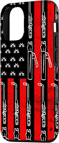 Vista 2 de Funda de regalo para iPhone 15 con diseño de bandera americana, estilo vintage, artesano