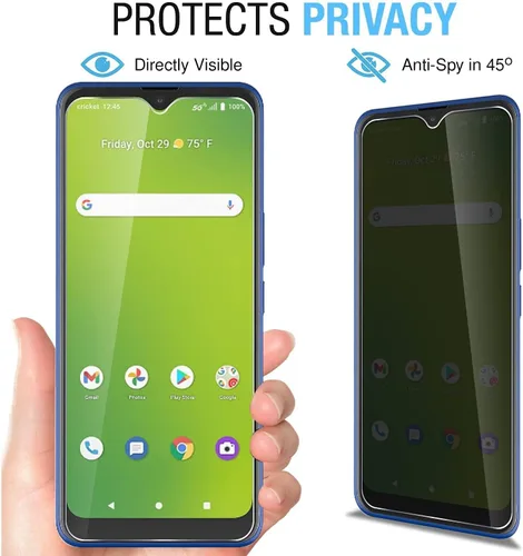 Vista 6 de [Paquete de 2 protectores de pantalla de privacidad AT&T Fusion 5G / AT&T Radiant Max 5G / Cricket Dream 5G / Cricket Innovate 5G (6.82 pulgadas)
