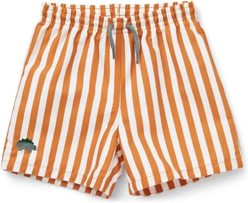 Vista 21 de Traje de baño para niños, ropa de playa de secado rápido, pantalones cortos de natación para niños pequeños, traje de baño a rayas, traje de baño