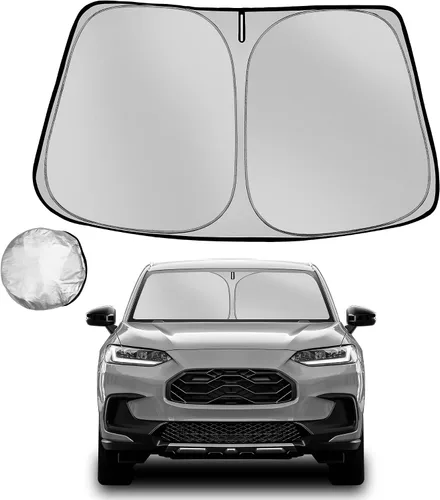 Vista 9 de [Usado] Parasol para parabrisas Che-vrolet/Chevy Silverado 1999-2006 plegable para ventana delantera de automóvil, bloquea los rayos UV y el calor