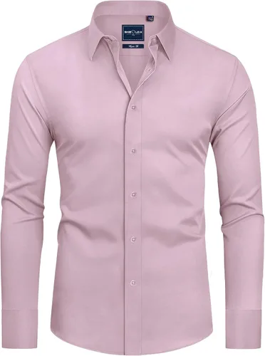 Vista 31 de Alimens & Gentle Camisas de vestir con escudo antimanchas para hombre vino borgoña