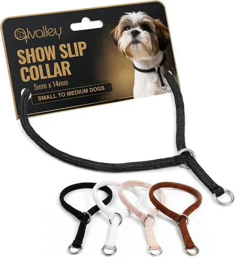 Vista 20 de Show Slip Collar – Collar de perro de conformación – Perfecto para cachorros pequeños a perros grandes – Collar de perro de diseño para el hogar