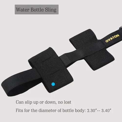 Vista 7 de Soporte universal para botella de agua con correa ajustable para el hombro para caminar en corto senderismo, soporte para botella de agua