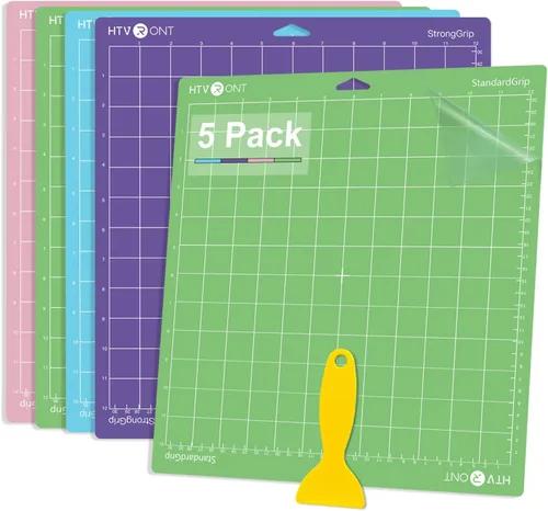 Vista 10 de HTVRONT Alfombrillas de corte de agarre ligero, paquete de 2 alfombrillas de corte de 12 x 12 pulgadas compatibles con Cricut Maker 3/Maker