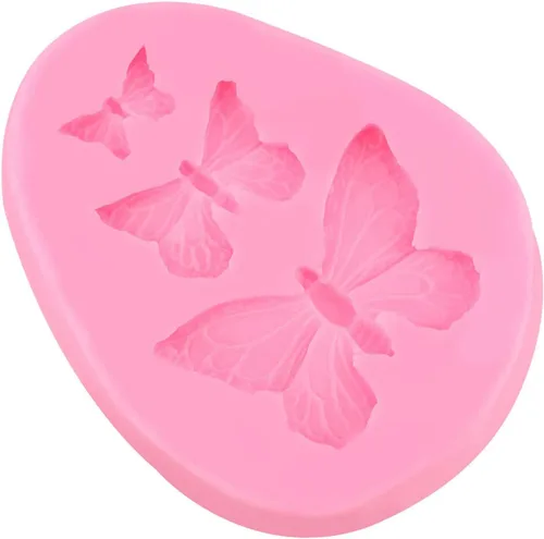 Vista 4 de Moldes de silicona con forma de mariposa para tartas de chocolate, herramienta de decoración para chocolate, dulces, gelatina, cubitos de hielo