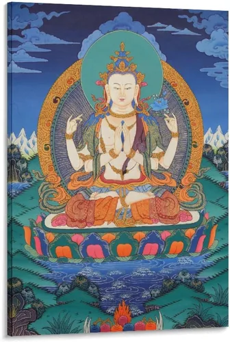 Vista 19 de Póster artístico con texto en inglés «Lord Shiva And His Family» («Lord Shiva And His Family») - Póster decorativo moderno para decorar la pared