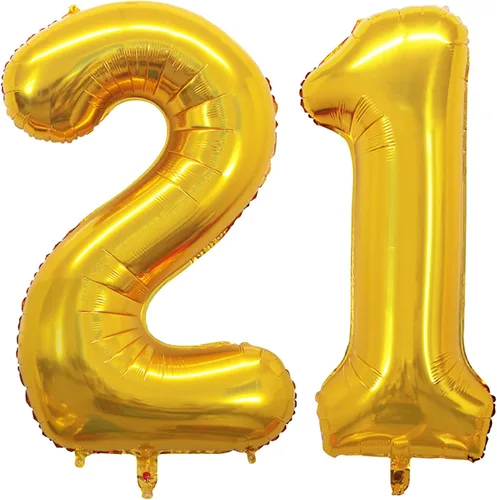 Vista 126 de Goer, conjunto de globos de papel aluminio para decoraciones de cumpleaños, globos de las letras de feliz cumpleaños y de números Oro