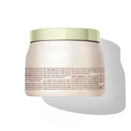 Vista 13 de Mizani True Textures - Máscara de vapor de arcilla marroquí Acondiciona y nutre profundamente, con aceite de coco, para cabello rizado, 16.9 onzas