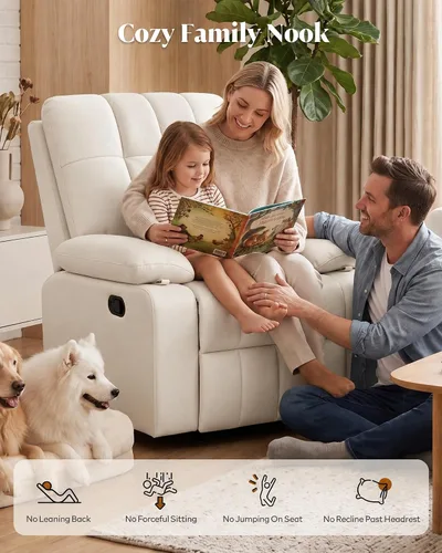 Vista 7 de HOPUBUY Mecedora manual para guardería con reposabrazos ajustables