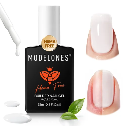 Vista 12 de modelones Builder Nail Gel HEMA-Free Neutral Nude Builder Strengthener