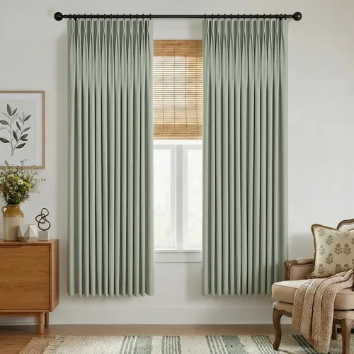 Vista 24 de Mrs.Naturall Cortinas de cocina beige de 42 x 45 pulgadas de largo para cortinas opacas pequeñas