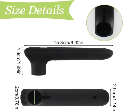 Vista 2 de Fundas para manijas de puerta, 2 guantes de silicona con bonito diseño de máscara de seguridad, cubierta de perilla antiestática para manijas