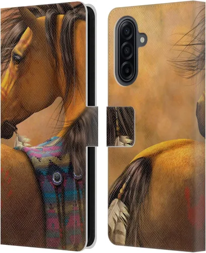 Vista 17 de Head Case Designs Officially Licensed Laurie Prindle A Morgan Christmas Western Stallion Leather Wallet Case Compatible with Samsung Galaxy A07 4G