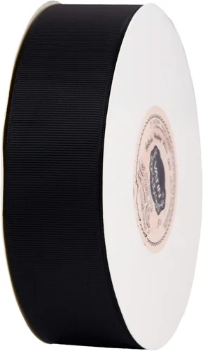 Vista 4 de VATIN Cinta de Grogrén Negra, 1-1/2" x 50 Yardas Continuas, Cinta de Grogrén de Poliéster Negra, Usar para Lazos de Bricolaje, Accesorios