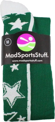 Vista 3 de MadSportsStuff Calcetines de sóftbol con estrellas para niñas y mujeres, calcetines altos por encima de la pantorrilla, tallas para jóvenes y adultos