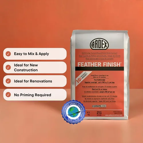 Vista 3 de Ardex Feather acabado secado automático Cemento Base Gris Pack de 4 bolsas 10 libras