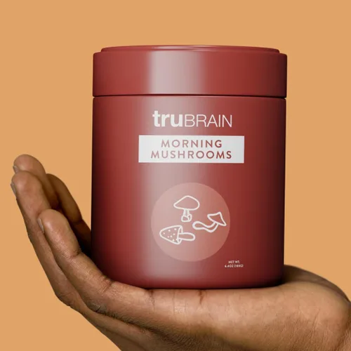 Vista 5 de TruBrain Hongos matutinos: alternativa de café con superalimentos y adaptógenos Melena de León, Chaga, Cordyceps y Setas Reishi cultivados