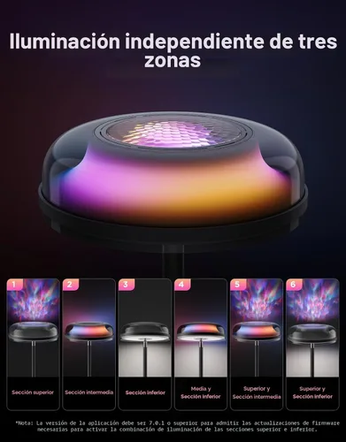 Vista 5 de Govee Uplighter Floor Lamp with Nebula Effect, RGBIC Projector, Floor Lamp for Living Room, Compatible with SmartThings, Alexa and Matter, Corner