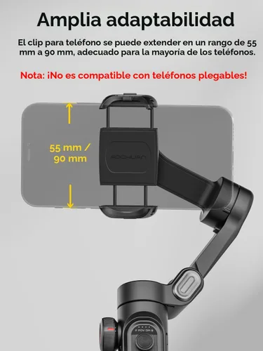 Vista 8 de AOCHUAN Smart XE 3-Axis Gimbal Stabilizer for iPhone&Android,Foldable
