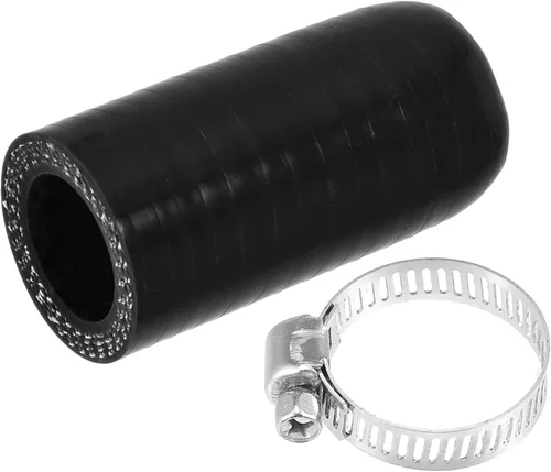 Vista 17 de uxcell 1 Unidades 0.236 in ID silicona refrigerante tapa con abrazadera para calentador de refrigerante derivación vacío puerto de agua negro