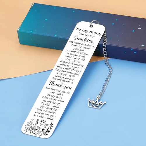 Vista 7 de Regalos para el día de la madre para mamá, regalos para mamá de hija hijo, regalos de agradecimiento para mamá, marcador de agradecimiento, feliz