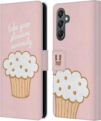 Vista 286 de Head Case Designs Assortment Cupcakes Happiness Leather Wallet Case Compatible with Samsung Galaxy A07 4G Surtido