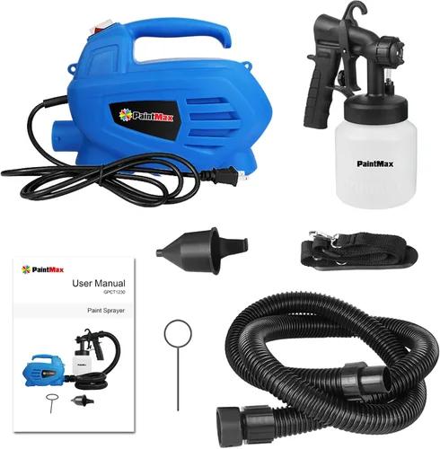 Vista 7 de Pulverizador de pintura, pistola de pulverización HVLP de alta potencia de 650 W con 3 patrones y contenedor desmontable de 27.1 fl oz, pulverizador