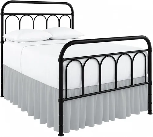 Vista 13 de Cottingon Falda de cama con volantes y esquinas divididas, volantes en polvo, caída de 12 pulgadas, 100 % microfibra, aspecto suave, brillante