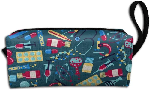 Vista 10 de YISHOW Divertida bolsa de maquillaje adorable bolsa de cosméticos de viaje, estuche organizador de artículos de tocador, regalo para mujeres