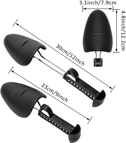 Vista 6 de AHIER Árboles de zapatos para hombres, 5 pares (10 unidades) árbol de plástico para tenis, zapatos ajustables para hombres, zapatos para zapatos