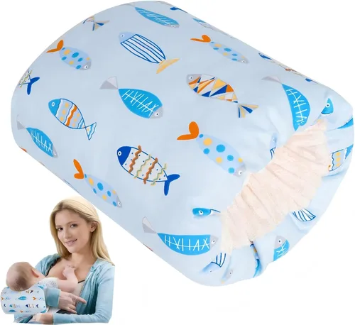Vista 15 de Almohada de brazo de lactancia para lactancia materna y alimentación con Corrugación negra
