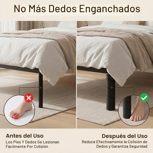Vista 5 de Paquete de 12 protectores de dedos de base de cama reutilizables de espuma para proteger los dedos de los pies, fundas de patas de 6 pulgadas
