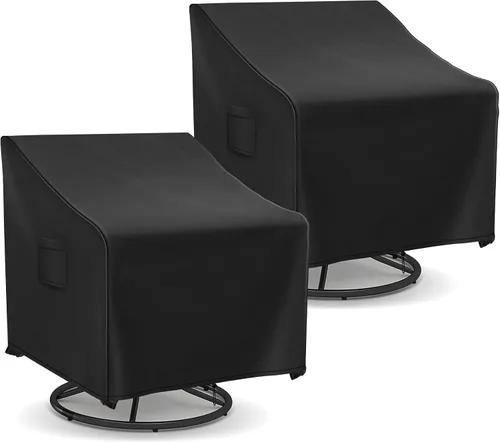 Vista 9 de Richwon Fundas impermeables para muebles de patio para sillas, fundas para sillas de césped al aire libre, paquete de 2, fundas para sillas de patio