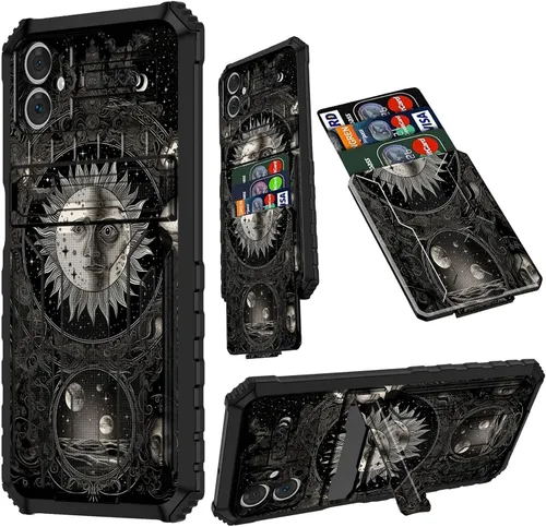 Vista 36 de Funda para Samsung A13 5G, Galaxy A13 5G con tarjetero desmontable atril resistente a prueba de golpes funda protectora para Samsung Galaxy A13 Gato