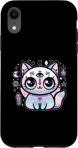 Vista 8 de iPhone 15 Kawaii Pastel Cat Ouija Creepy Occult Aesthetic Case