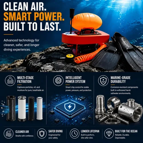 Vista 3 de 819 Tankless Scuba Diving System