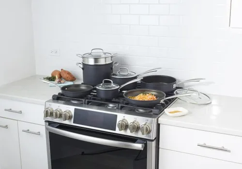 Vista 2 de Cuisinart - Apto para lavavajillas, anodizado duro, 11 unidades. Batería de cocina
